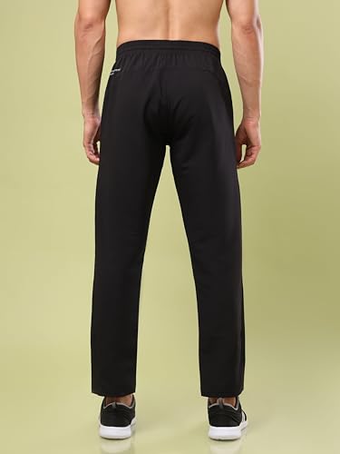 Image of TECHNOSPORT Mens Regular Fit Solid Woven Track Pant for Activewear, Regular Use and Quick Dry, (Non- Stretchable)
