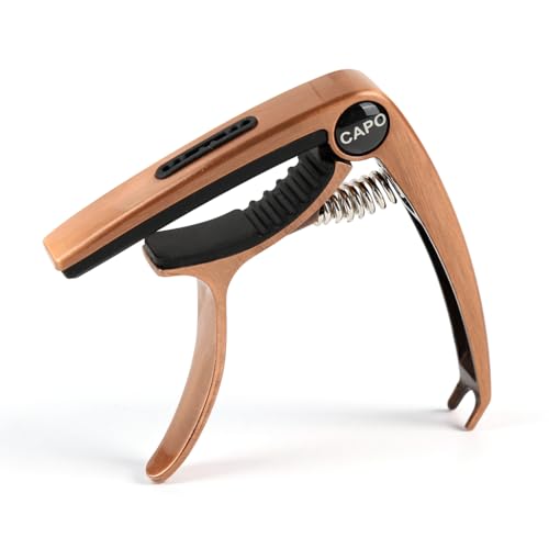 Image of HASTHIP Guitar Capo for Acoustic and Electric Guitar, Alloy Guitar Capo with Silicone Protective Pad for Ukulele, Electric And Acoustic Guitars, Guitar Accessory