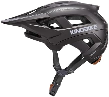 KINGBIKE Professioneller Mountainbike Helm E-MTB NTA-8776 E-Bike Sicherheitshelm mit 3-stufig verstellbarem Visier & Kamera-Halterung MTB-Fahrradhelm für Erwachsene