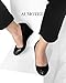 AUMOTED Women's Wedges Heel Pumps Solid Closed Round Toe High Heels Slip On 3.5 Inch Wedge Heels for Dress Working Evening Patent Black US Size 5