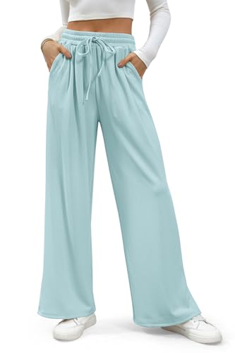 Pantalon palazzo côtelé pour femme avec cordon et poches confort