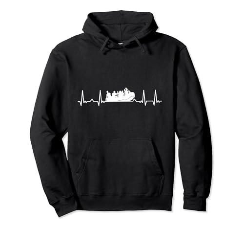 Kayak Rafting Heartbeat Ekg Water Rafter Canoa Sudadera con Capucha