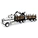 ERTL 46720 1/16 Big Farm Peterbilt Logging Truck with Pup Trailer & Logs, Multicolor