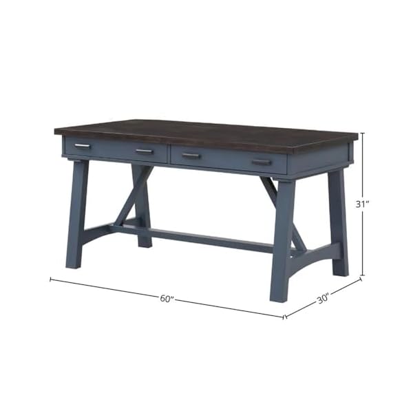 Parker house americana modern 60 traditional wood writing desk in denim  urban country home decor