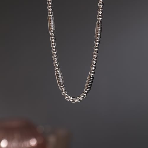 Image of SALTY ALPHA Anti Tarnish Stainless Steel Locket Neck Chain for Men | Stylish Pendant Necklace | Jewellery Accessories for Boys | Minimal Jewelry | Gifts for Boyfriend & Husband | Gift for Diwali, Christmas, Marriage, Birthday, Rakhi