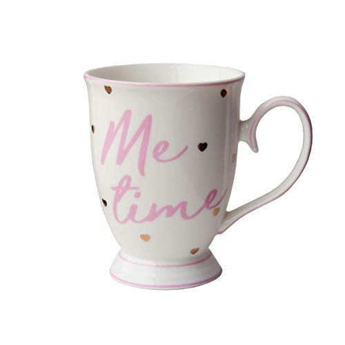 Bombay Duck Me Time - Taza, diseño de corazones dorados