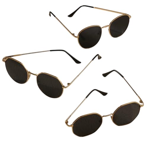 Fahim Hexa Series – Vintage Gold Frame Sunglasses (3 Shape Variants)2