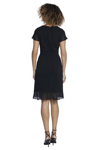 Maggy London Crepe Sweetheart Neck Chiffon Sleeves and Flounce | Cocktail Dresses for Women3