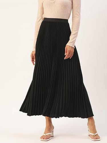 Image of ZWERLON | Women Accordian Pleat Maxi Flared Skirt