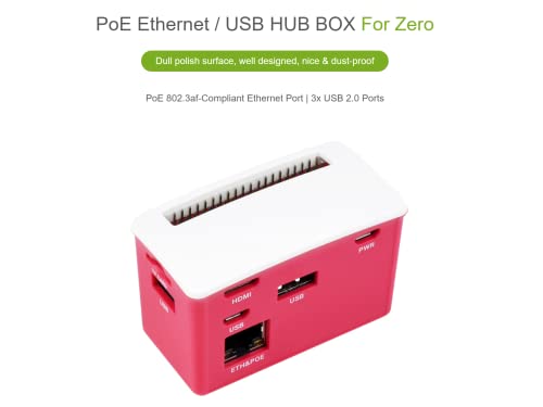 HUB USB PoE pour Raspberry Pi Zero avec boîtier et port Ethernet RJ45