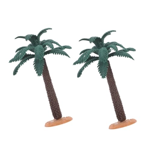 KOMBIUDA 2 Piezas De Palmeras Simuladas En Maceta Minimodelo De Árbol Miniárbol De Coco Adorno En Miniatura Decoración De Árboles En Miniatura Minidecoración para El Hogar Modelo De