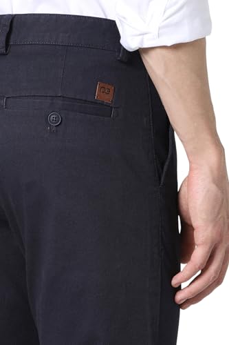 Image of Peter England Men's Regular Fit Mid Rise Pants