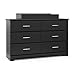 Storkcraft Brookside 6 Drawer Double Dresser (Black) – GREENGUARD Gold Certified, For Nursery, Kids Organizer, Chest of Drawers