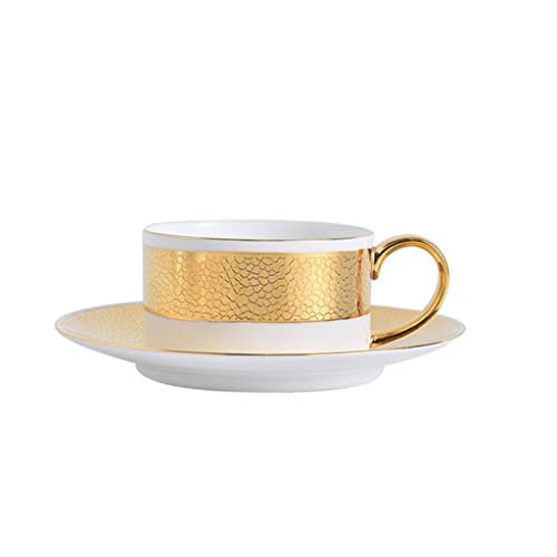 Tasse à café élégante avec soucoupe en céramique pour expresso et thé