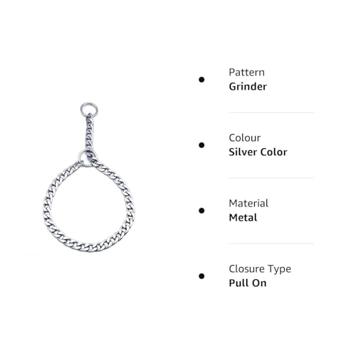 Image of Heavy Duty Choke Swivel Metal Dog Chain - Durable Training Collar with Strong Links & 360 Swivel for Medium & Large Dogs (Width 2.5 MM - Length -19.INCH)