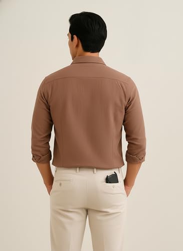 Image of Lymio Men Shirt | Premium Embroidered Shirt for Men | Long Sleeve Slim Fit Casual Shirts for Men | Trendy Wedding & Festive Ready (Packs Also Available) (01-04)