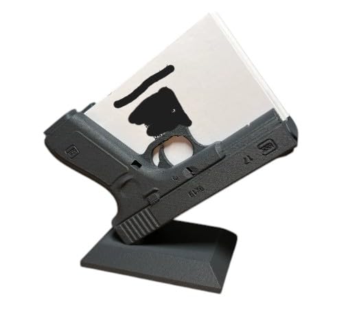 Generic Modern Pistol Business Card Holder 3D Printed Gun Desk Organizer | Unique Office Decor | for Gun Enthusiasts 4.75x2x3.2