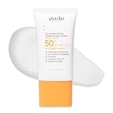 Ondo Beauty 36.5 Ceramides & Cica Barrier Defense Sun Cream–Crema Solar SPF 50+ Hidratante y Calmante con Ceramidas y Cica, Sin Marcas Blancas, Textura Ligera | Cosmética Vegana Coreana | 50 ml