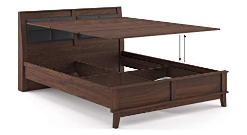 Image of Urban Ladder Pico Bed (Finish : Walnut; Bed Size : Queen)