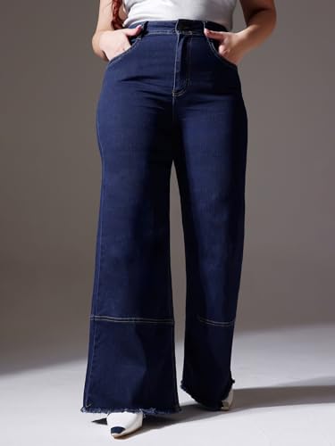 Image of Miss Chase A+ Women's Bootcut High Rise Regular-Length Stretchable Denim Shaping Jeans