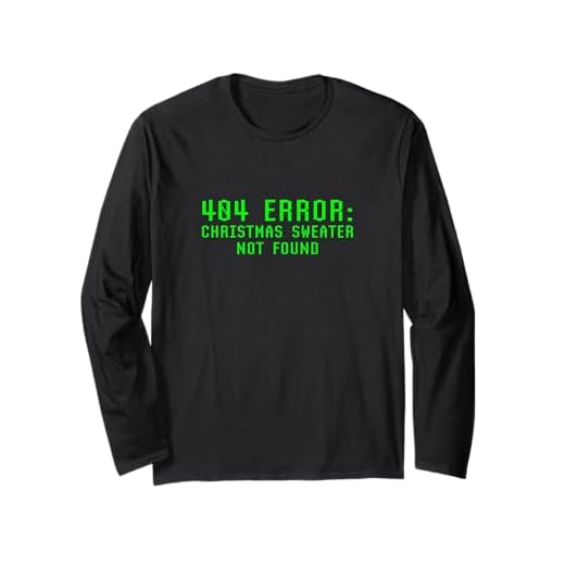 Error 404: Suéter navideño no encontrado divertido, geek, nerd, feo Manga Larga