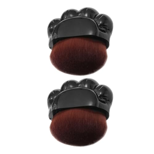 TOVINANNA Cat Paw Shaped Foundation Makeup Brush, 2pcs Face Blush Brush Portable Powder Foundation Sunscreen Brush Dog Paw Balm Applicator for Buffing Highlighter