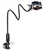 Gooseneck Phone Holder for Bed - [Upgraded Stable Clip] for Desk, Headboard, Bed, Bedside, Table, Flexible Gooseneck Long Arm Stand, Overhead Cell Phone Clamp Mount, for All 4-7” Devices