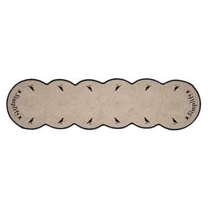 VHC Brands Raven Harvest Simplify Stencil Table Runner 12×48 Braided Cotton Kitchen Dining Table Holiday Decoration Decor for Fall and Thanksgiving