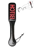 Adult Paddle Double Layer for Role Play Cosplay, Faux Leather Paddle for Couples Play, Black 12'