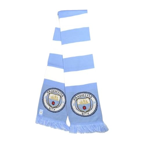 Manchester United FC Bar Scarf (One Size) (Sky Blue/White)