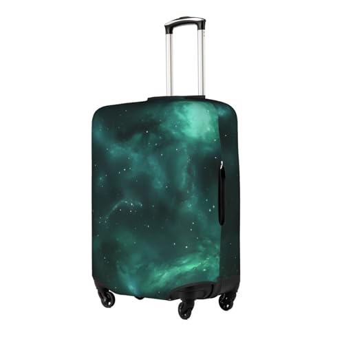 Galaxy Green Print Protective Suitcase Cover Washable Travel Luggage Protector with Concealed Zipper2