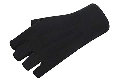 JIAHG Mens Driving Gloves Summer UV Sun gloves Non Slip Touchscreen Cotton Gloves Outdoor Sunblock Gloves for Cycling Motorcycle (black#)