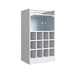 Adega Bar para 12 Garrafas 2 Portas de Vidro Retrô Genialflex Branco 10 31FwGLHy7mL. SL500 . SS150