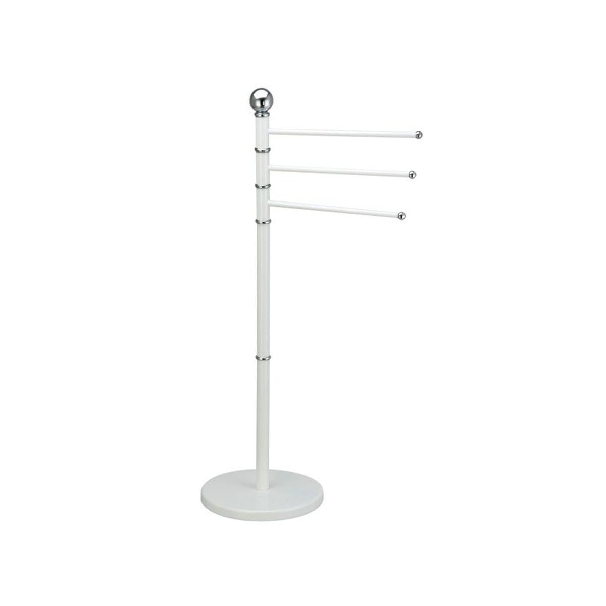 MSV Towel Rack with 3 Rods, White