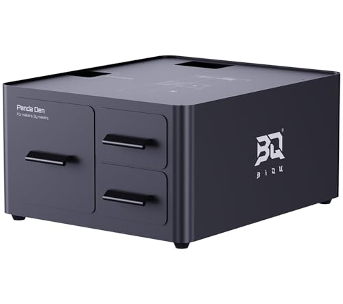 BIQU Panda Den Filament Waste Collection + Dual-Drawer Tool Organizer for Bambu-Lab P1P/P1S/X1C/X1E/A1/A1 Mini 3D Printers