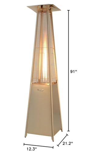 Hiland VD-3616OP Hldso1-Gtss 91-Inch Tall Quartz Glass Tube Heater thumb #7