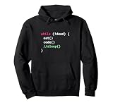 Computer Science Python Programmatore Mangia Codice Sonno Felpa con Cappuccio, Unisex per Adulti, Nero, S