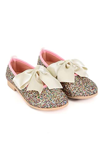 Girls Glitter Dress Shoes Sequin Mary Jane Footwear Flat Pumps2