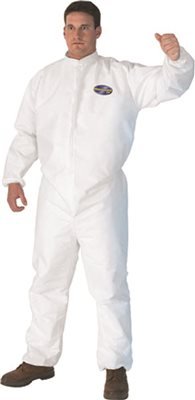 KIMBERLY-CLARK 46005 Kleenguard A30 Coveralls Zip Front with 1