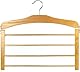 Hangerworld 3 Holz Hosenbügel Mit 4 rutschfesten Hosenstegen 38cm Naturfarben Holz Kleiderbügel