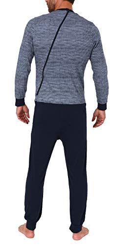 Men's Alzheimer's Clothing Nursing Jumpsuit Pajama Long Sleeve with Zipper at Back and Leg2