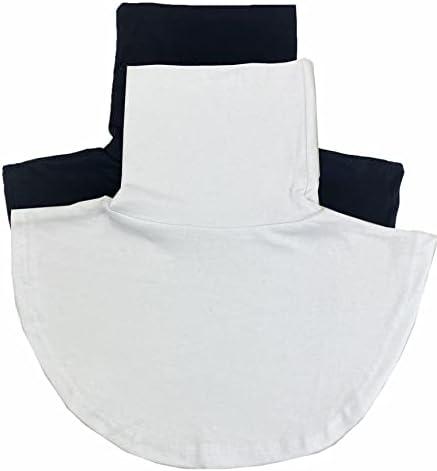 White Black Womens Mock Turtleneck Dickies Fake Collars Faux Turtleneck Blouse Dickiey Half Shirts,2 Pieces