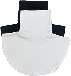 White Black Womens Mock Turtleneck Dickies Fake Collars Faux Turtleneck Blouse Dickiey Half Shirts,2 Pieces