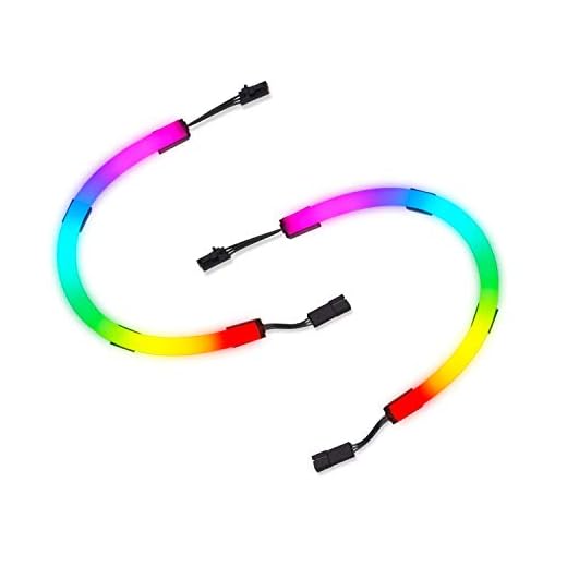 Corsair iCUE LS100 Smart Lighting Strip Expansion Kit 250 mm (individuellt styrbara lysdioder, integrerad ljusspridning, enkel installation, innehåller 2 x 250 mm remsor)
