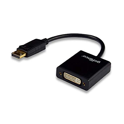 gofanco Active DisplayPort 1.2 to DVI-D Single Link Converter Adapter - Eyefinity Compatible, Multiple Screens Supported for Gaming, Up to 1080p & 1920x1200 @60Hz (DPDVIA)