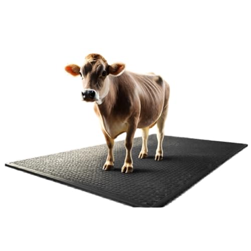 Image of Yuvraj EVA Cow Mat 8x5 Ft for Dairy Farms | Heavy-Duty Non-Slip EVA Floor Mat for Cow & Buffalo | Waterproof, Comfortable & Easy to Clean (Black)