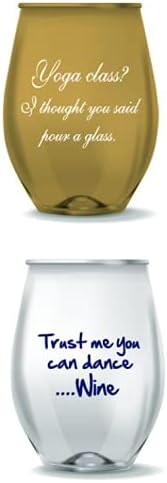 Pen Kit Mall PKM - Stemless Wine Glasses - Set of 12 - NOVELTY FUNNY SAYINGS - CAMPING -CHRISTMAS - NEW YEARS HALLOWEEN (NOVELTY FUNNY SAYINGS) - Image 4