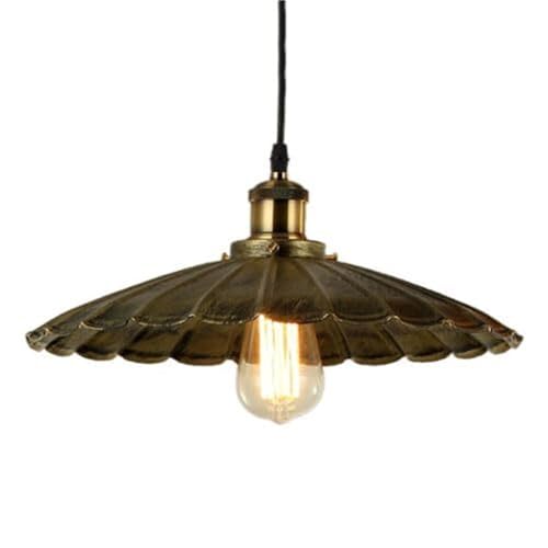 Lustre E27 plafonnier vintage noir 25cm luminaire suspendu salle à manger bistrot