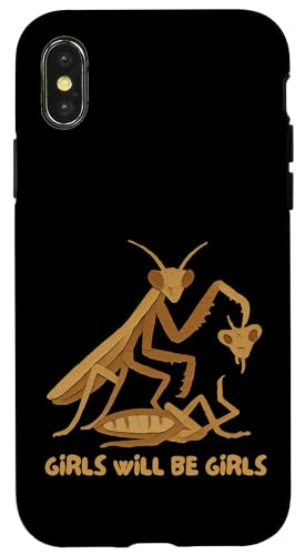 Girl Will Be Girls Prayer Mantis �O���t�B�b�N �X�}�z�P�[�X iPhone X/XS �p