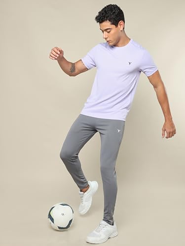 Image of TECHNOSPORT Men's 100% Polyester Slim Fit Solid Short Sleeve T-Shirt for Gym, Workout, Sports and Regular Use - Pack of 2